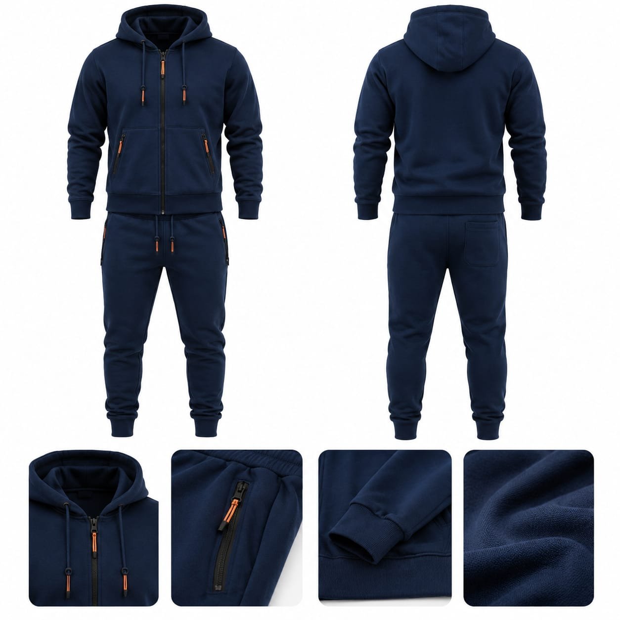 PBF Men's Track Suit – Navy Blue
