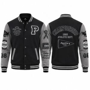 PBF Custom Varsity Jacket – Black