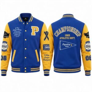 PBF Custom Varsity Jacket – Blue