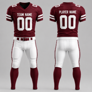 PBF Custom American Football Jersey Set – Maroon
