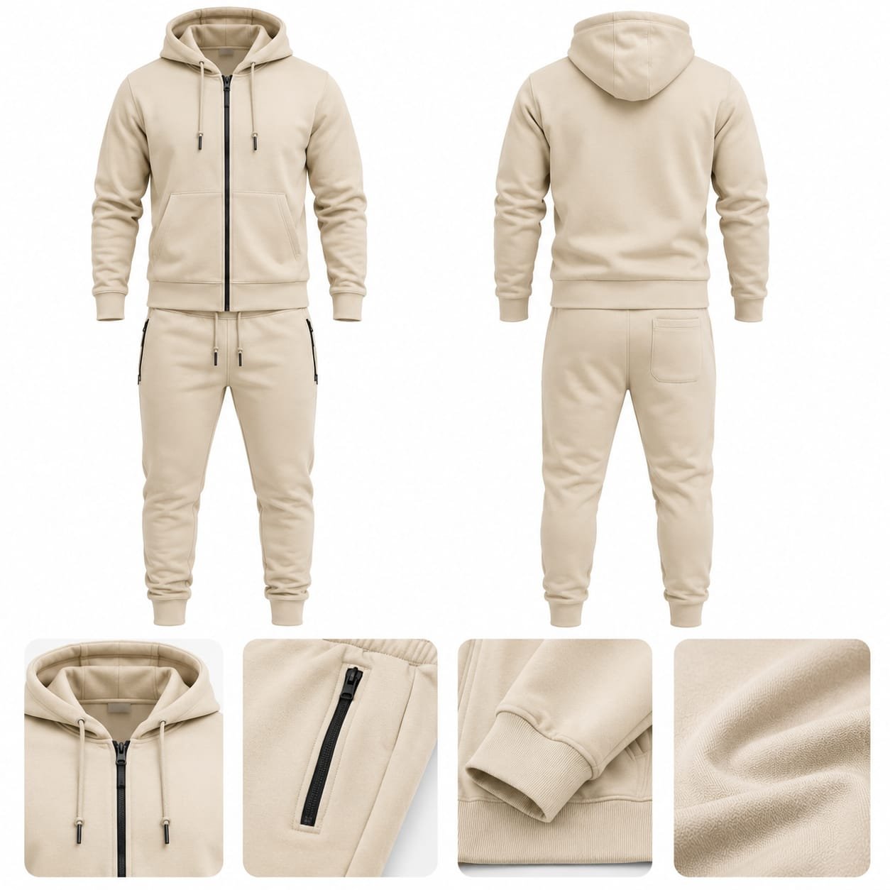 PBF Men's Track Suit – Beige