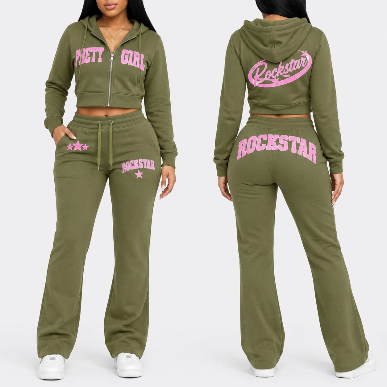 PBF Women's Track Suit – Bright Green