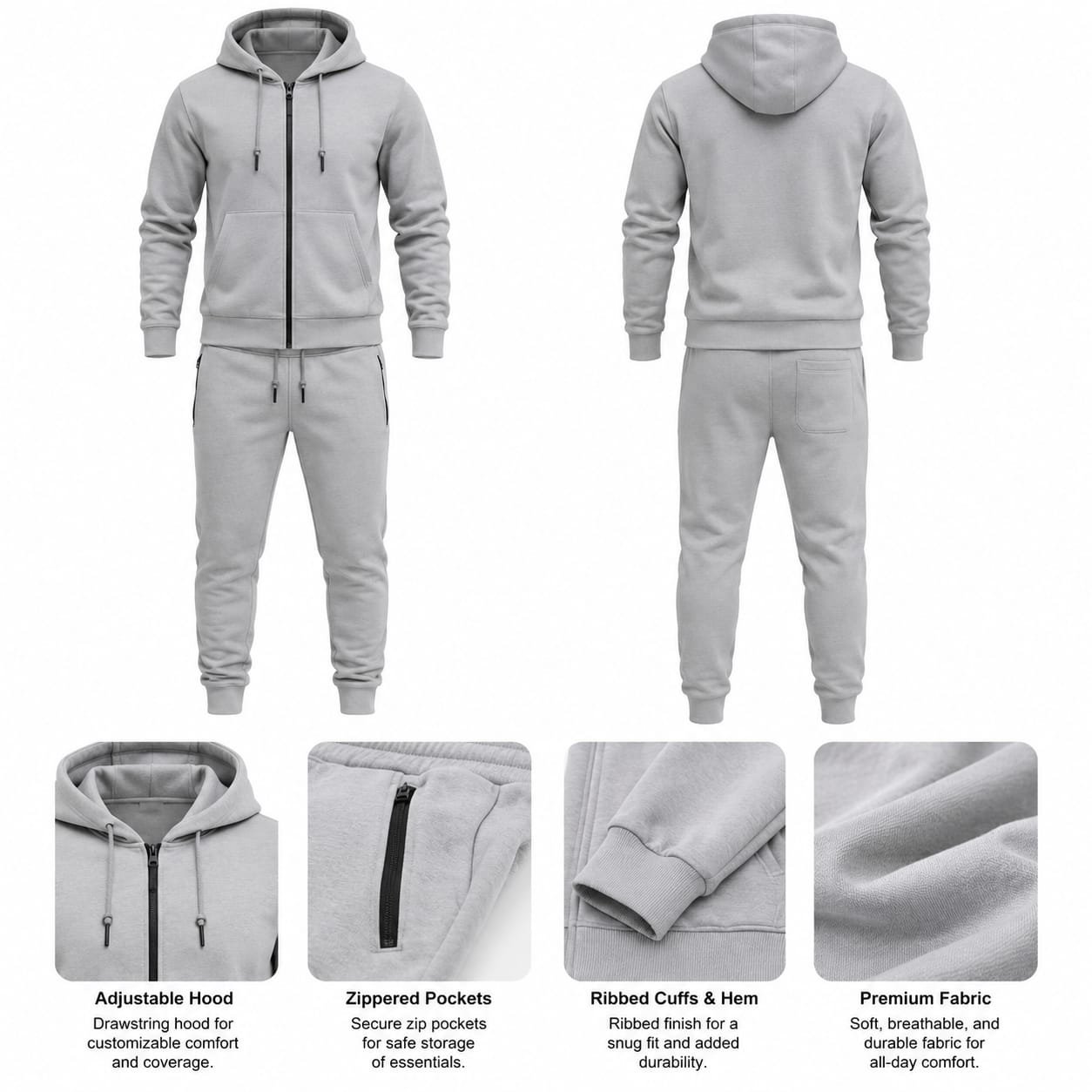 PBF Men's Track Suit – Grey