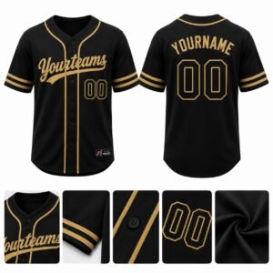 PBF Custom Baseball Jersey – Black