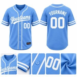 PBF Custom Baseball Jersey – Sky Blue