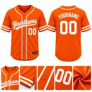 PBF Custom Baseball Jersey – Orange