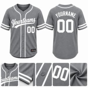 PBF Custom Baseball Jersey – Grey