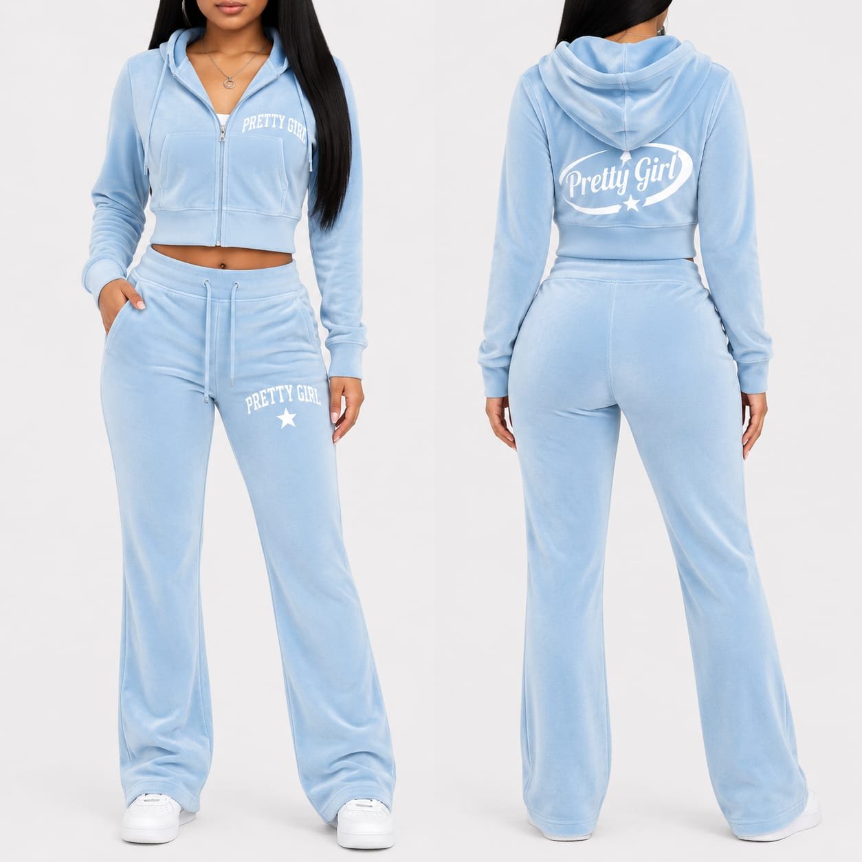 PBF Women's Track Suit – Sky Blue