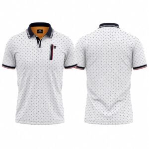 PBF Custom Polo Shirt – White