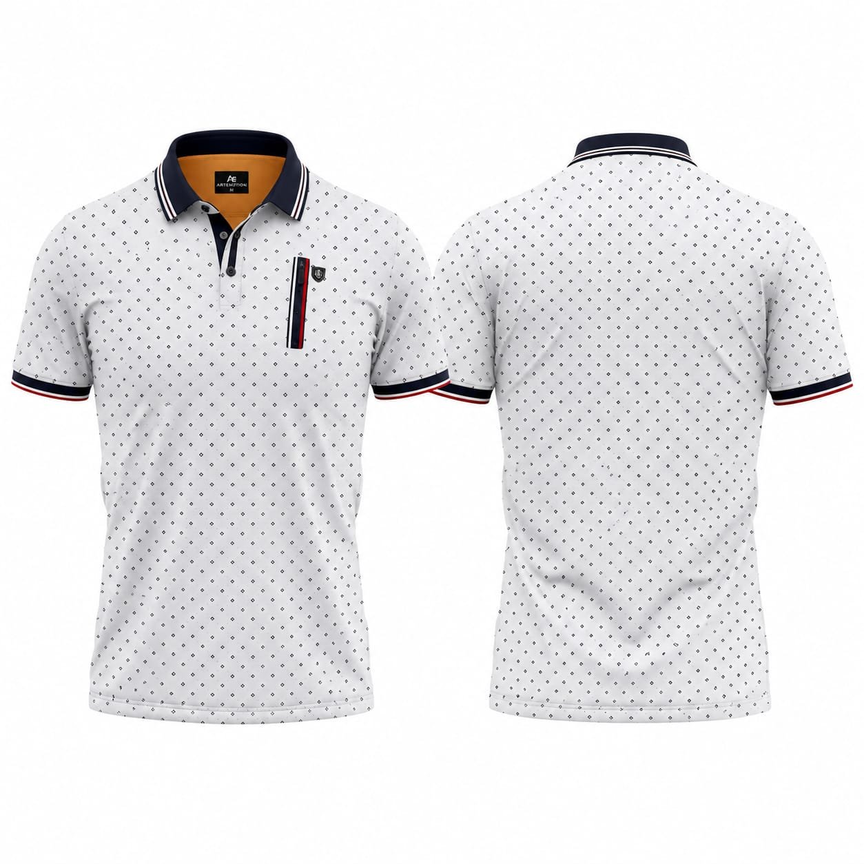 PBF Custom Polo Shirt – White