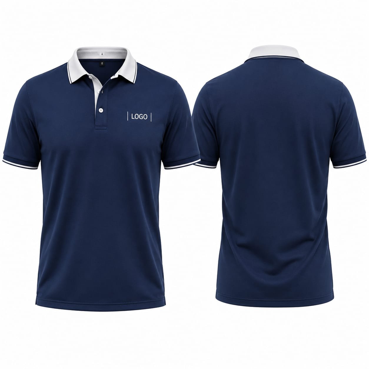 PBF Custom Polo Shirt – Navy Blue