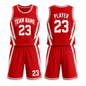 PBF Custom Basketball Jersey Set – Red